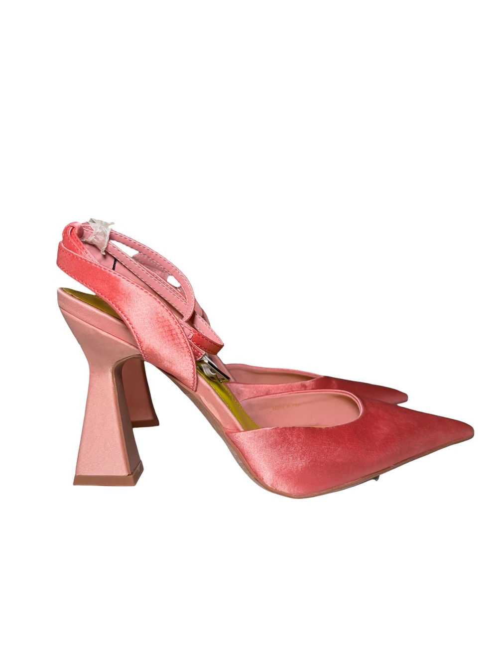The Goal Digger Pink Satin Pointed-Toe Slingback Heels NWT Size 39.5